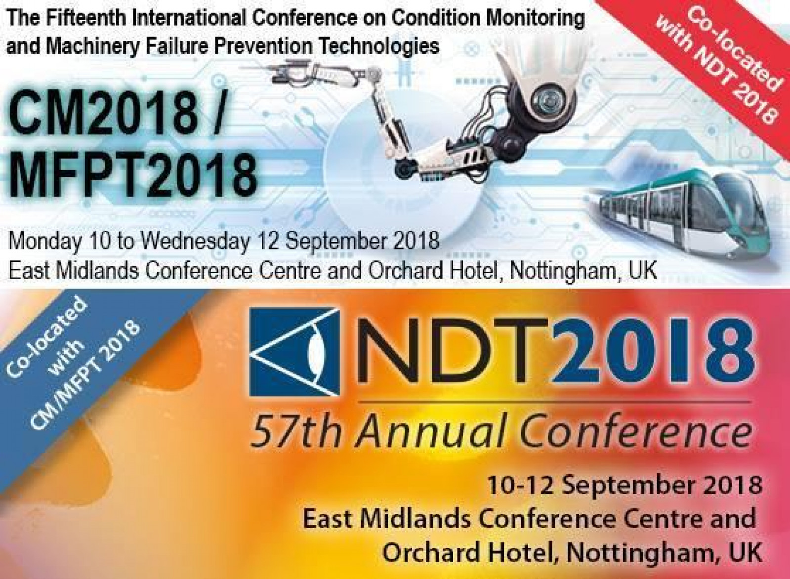 Attending the BINDT CM2018 / MFPT 2018 Conference...