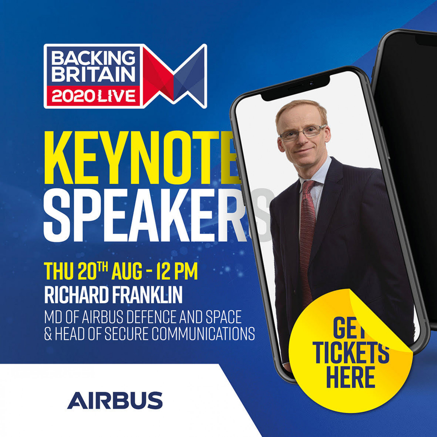 Keynote speaker - Richard Franklin UK MD of Airbus Defence and Space & Head of Secure Communications