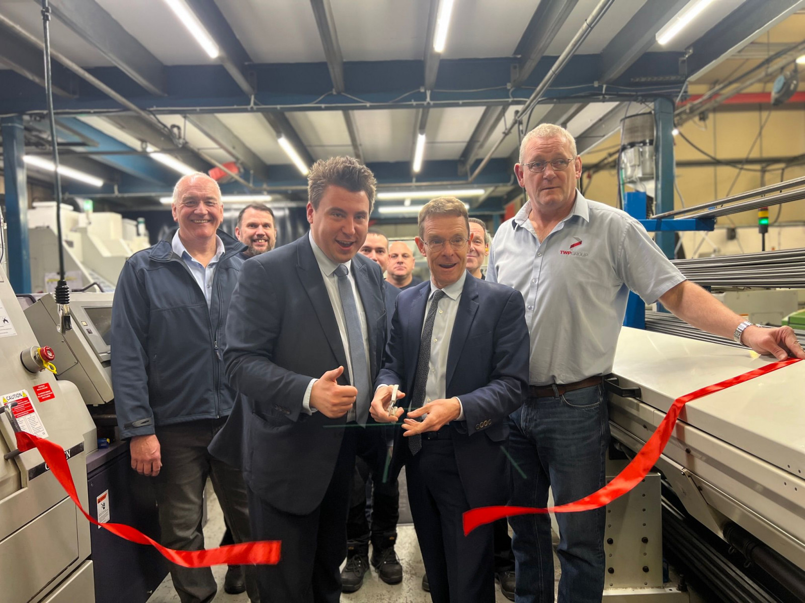 Local Manufacturing Shines as Andy Street Officially  Opens TWP Group's CNC Machine Shop