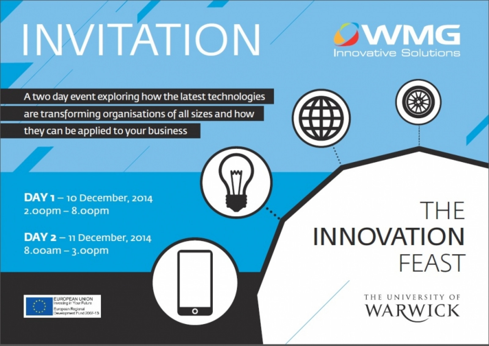 Innovation Feast Event coming to WMG in December