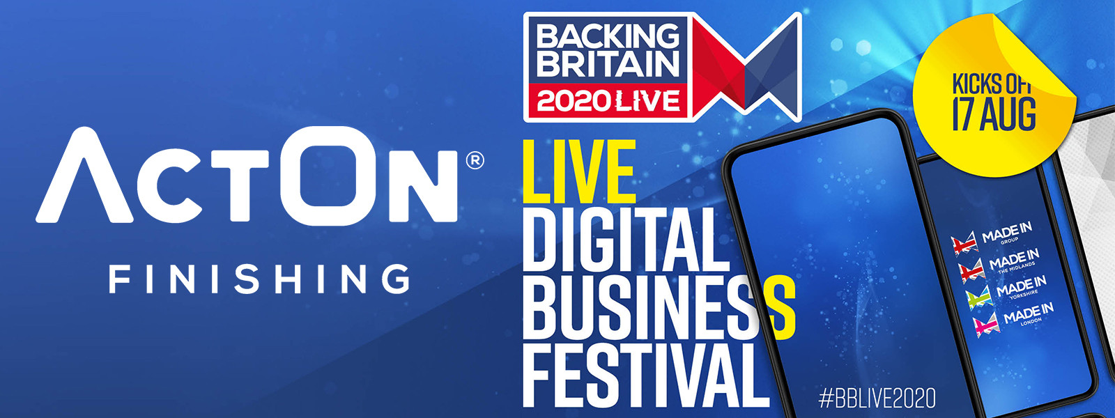 ActOn Finishing plans to support the UK’s manufacturing sector at Backing Britain 2020 Virtual Exhibition