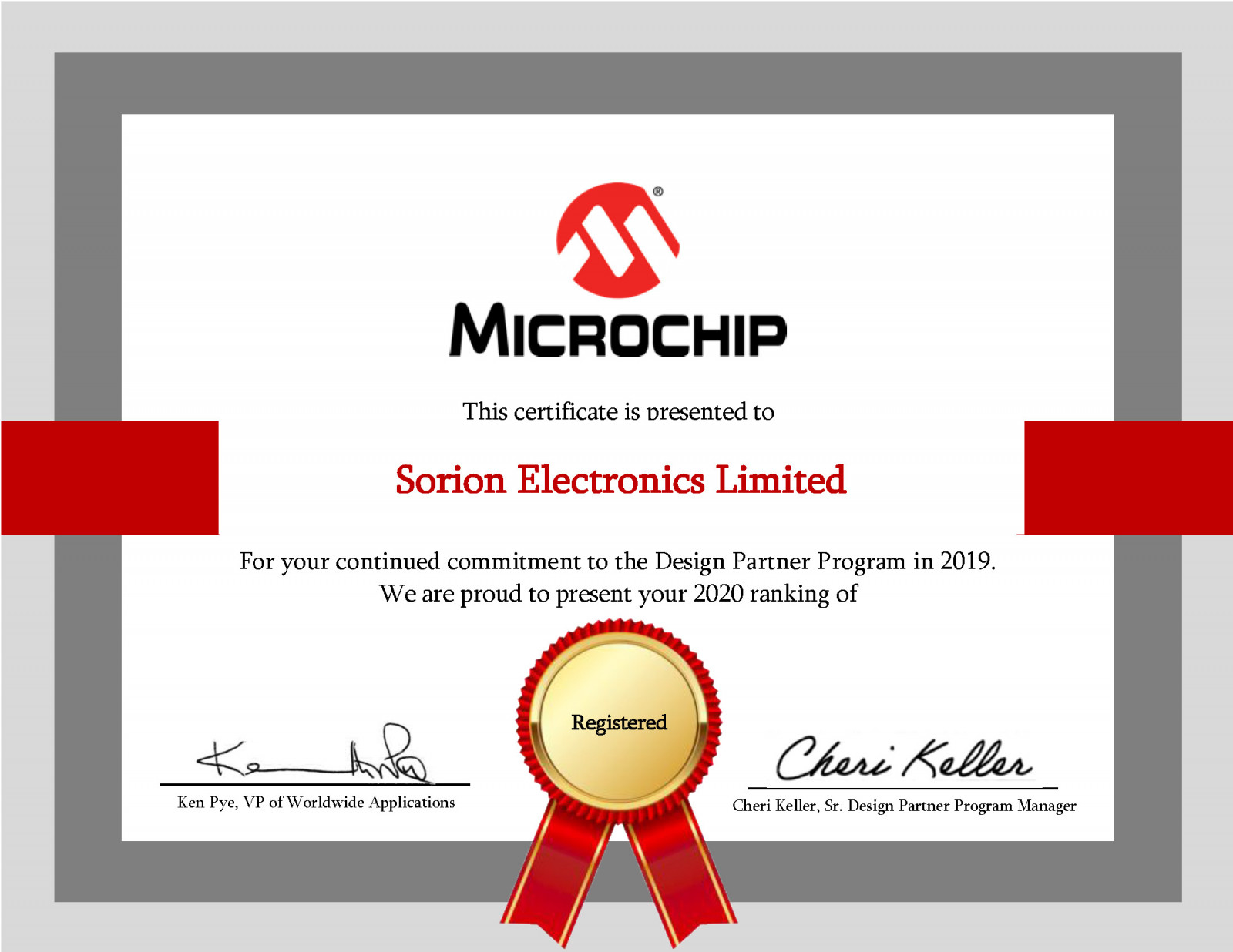 Microchip Design Partner Certification for Sorion