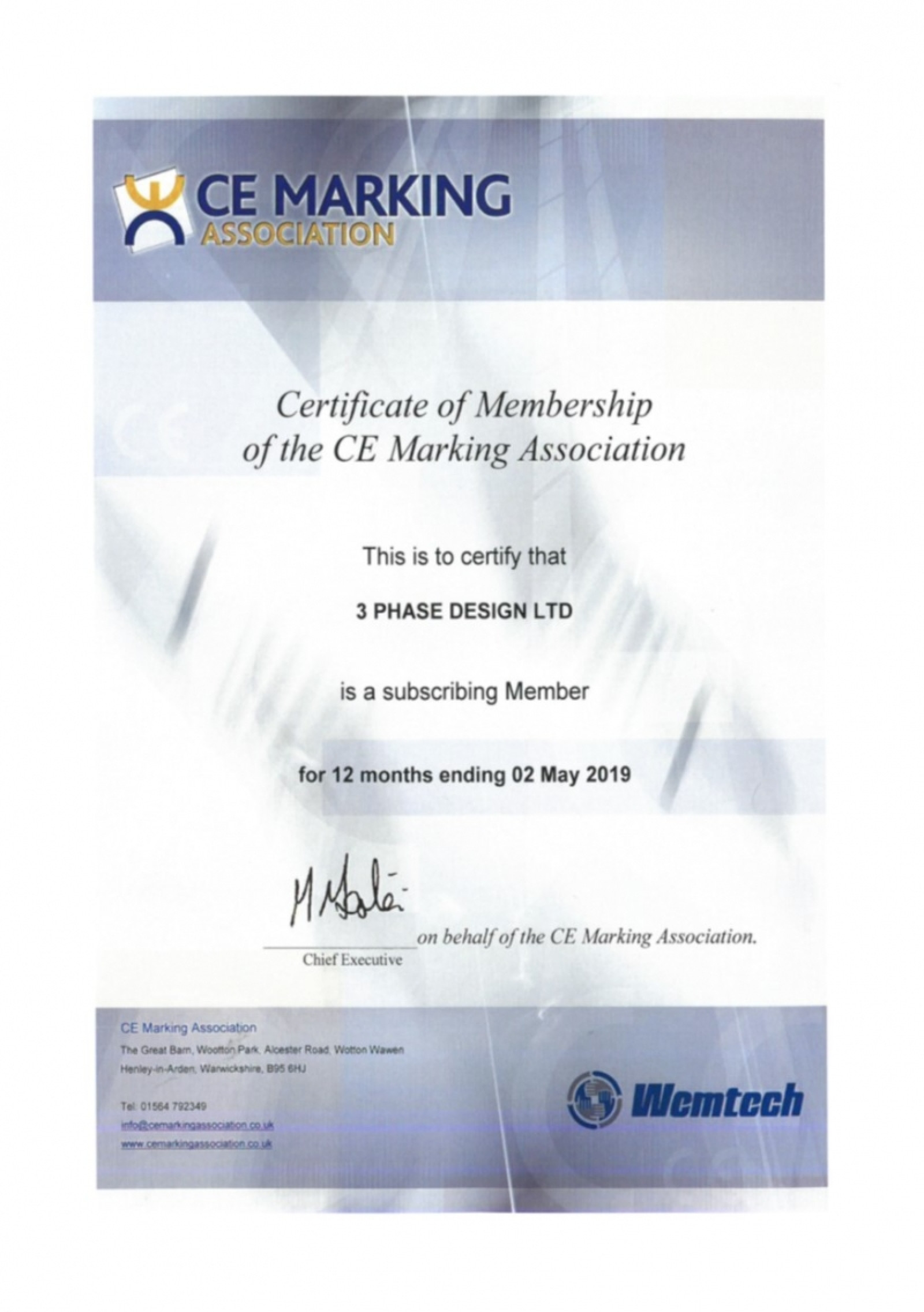 3 Phase Design Join CE Marking Association