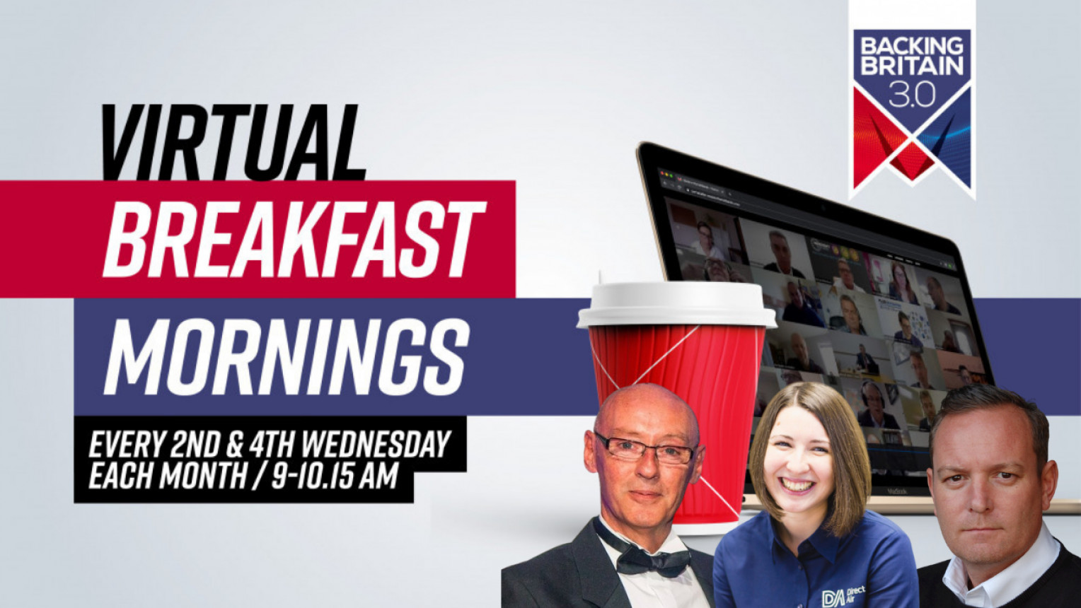 Backing Britain Virtual Breakfast Morning with Direct Air & Pipework, Gardner Denver and Specialised Laser Products