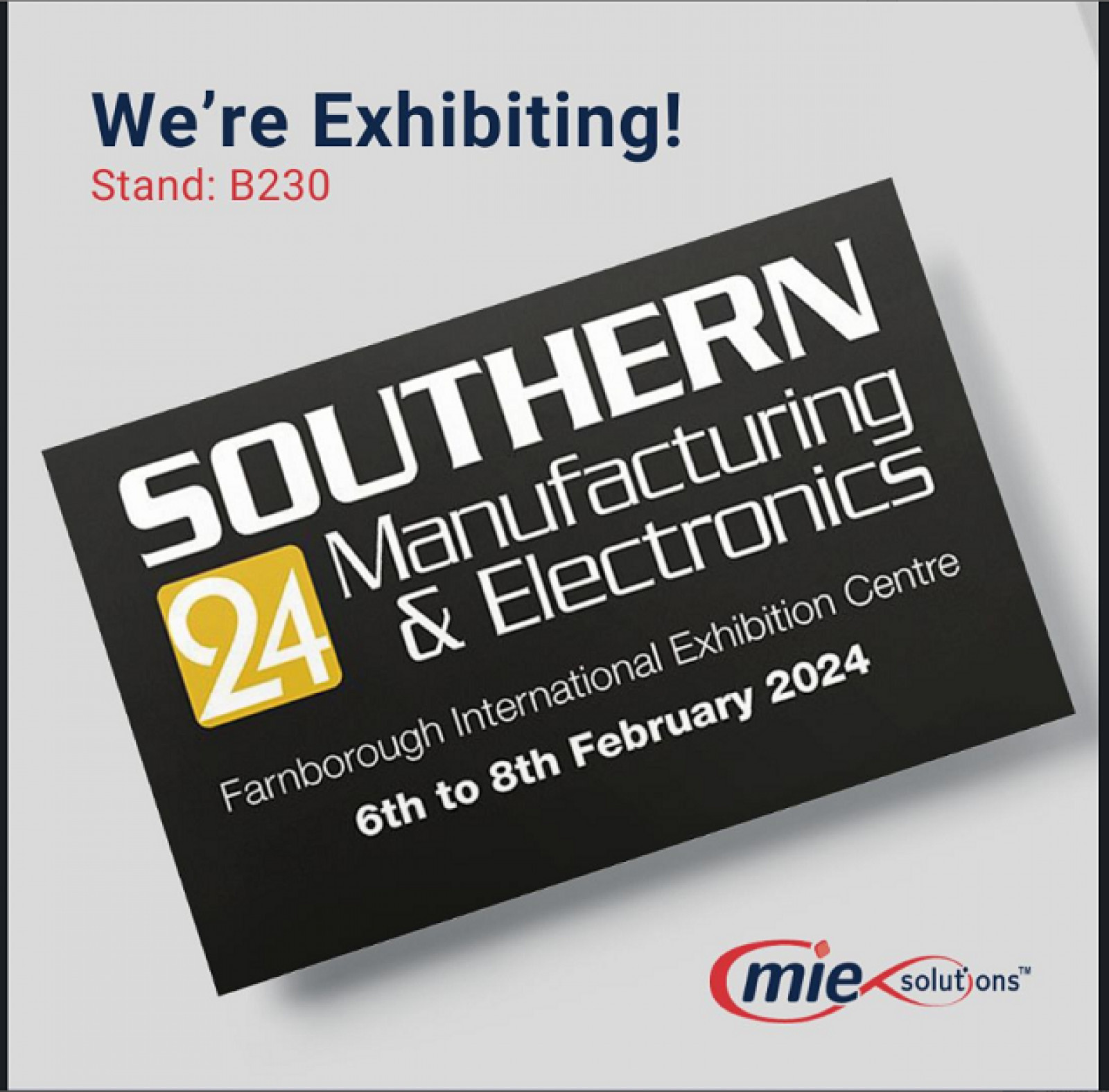 We're Exhibiting! Stand B230