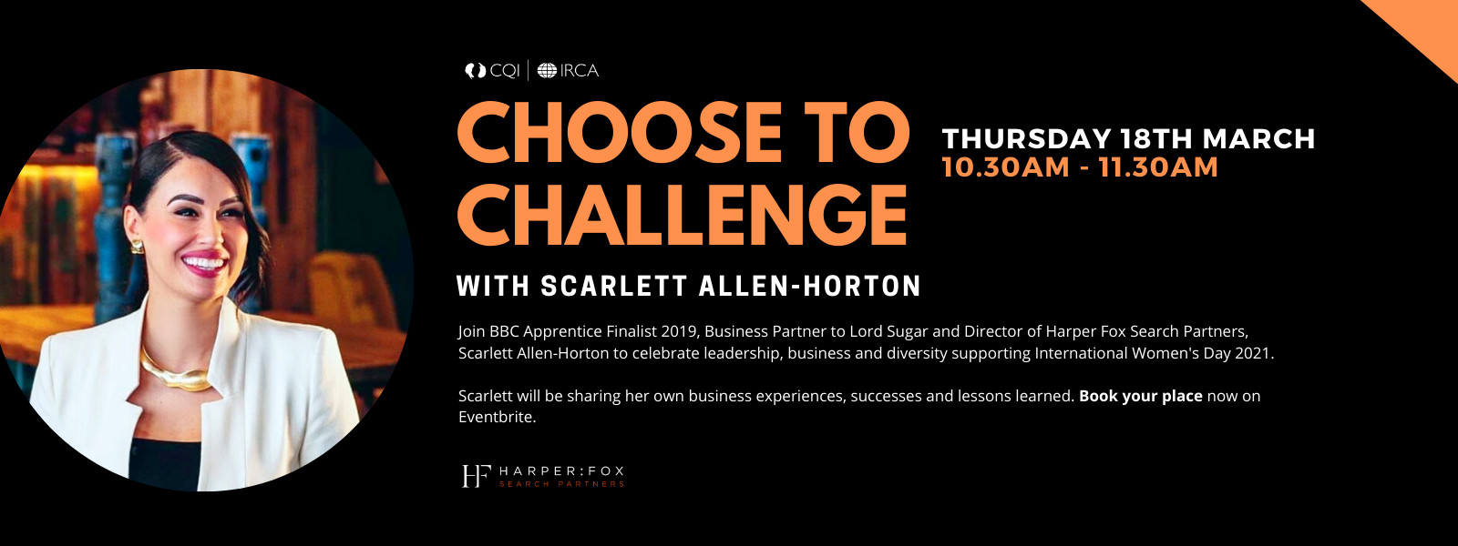 BBC Apprentice Finalist 2019 Scarlett Allen-Horton to be interviewed by Temple QMS for CQI event