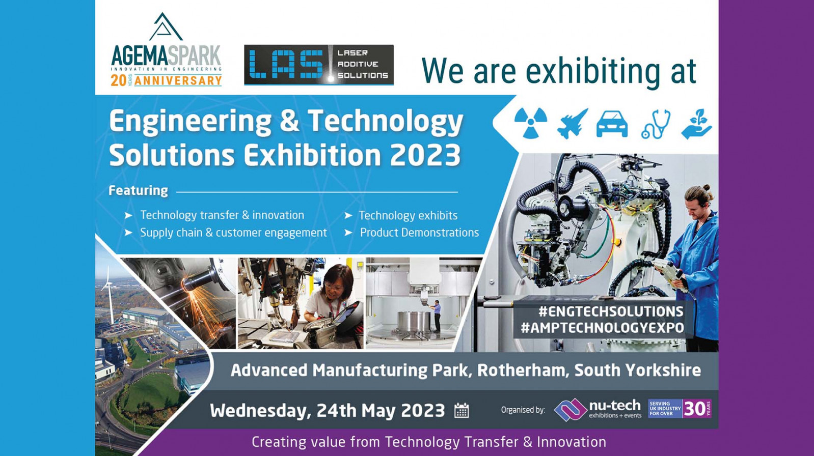 Agemaspark and Laser Additive Solutions collaborate at leading engineering exhibition