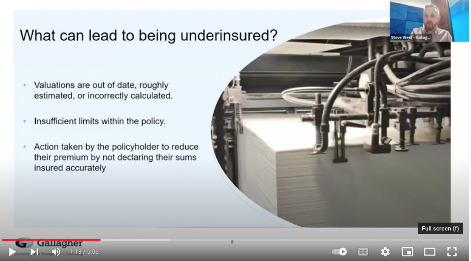 How to know if your manufacturing plant is underinsured