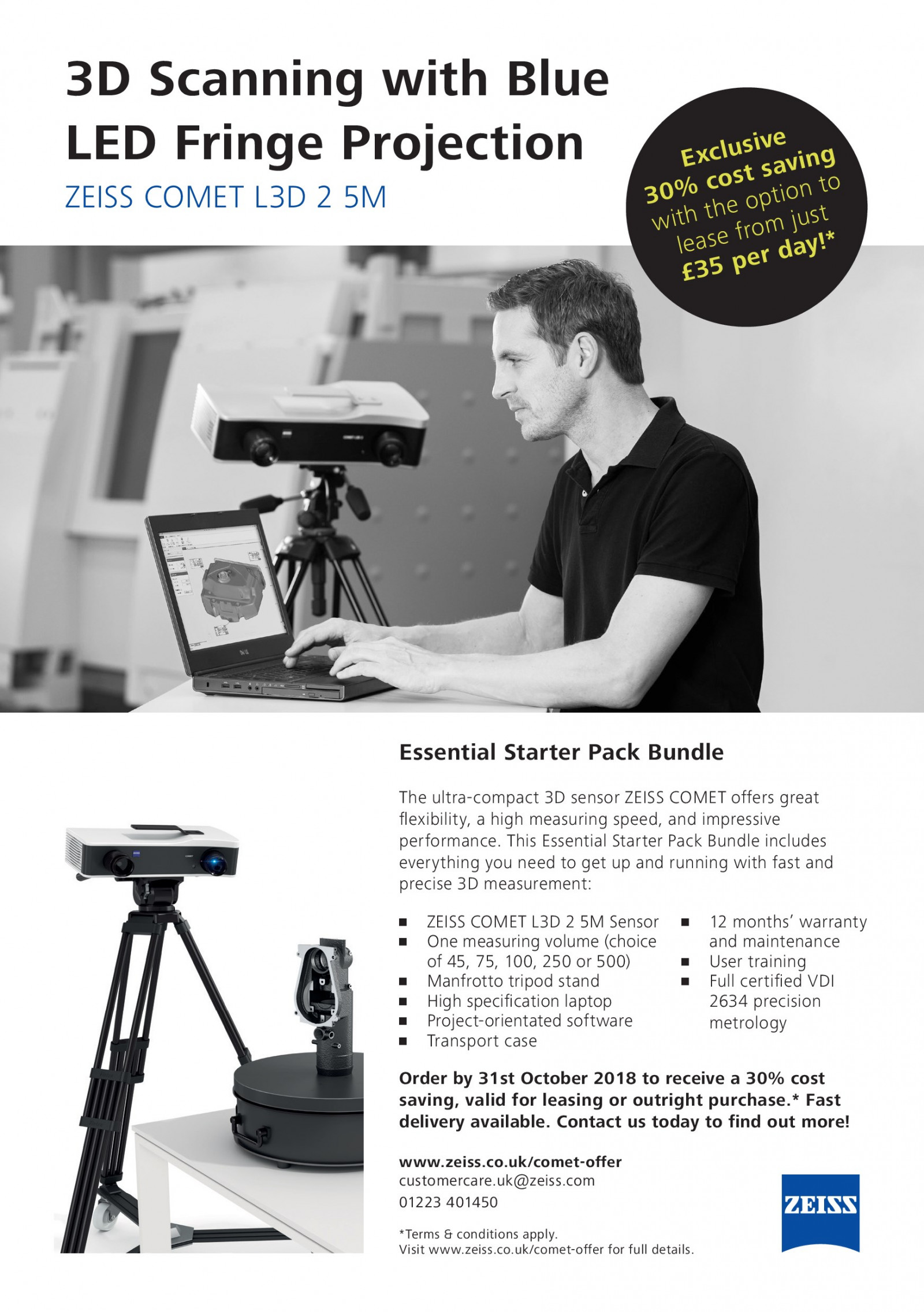 30% off ZEISS COMET L3D 5M - Quality ZEISS 3D scan...