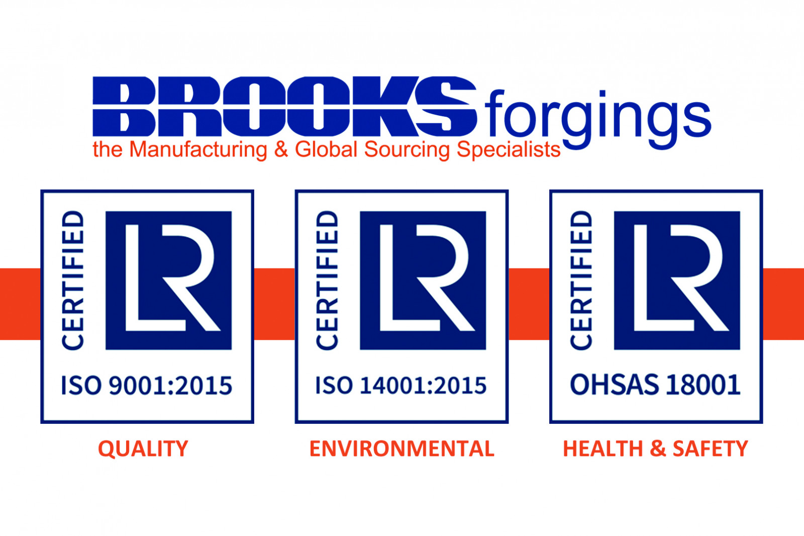 Brooks Forgings Certified for ISO 9001, ISO 14001...