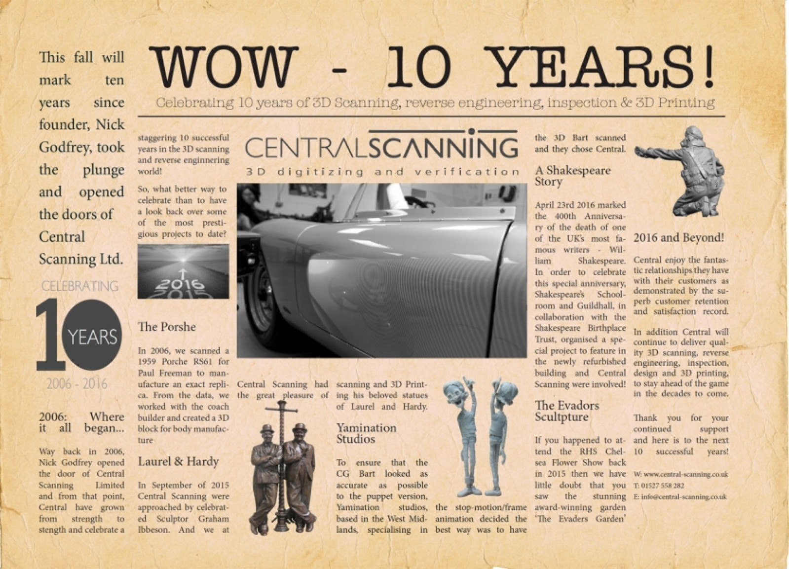 Central Scanning Celebrate 10 Years of Trading