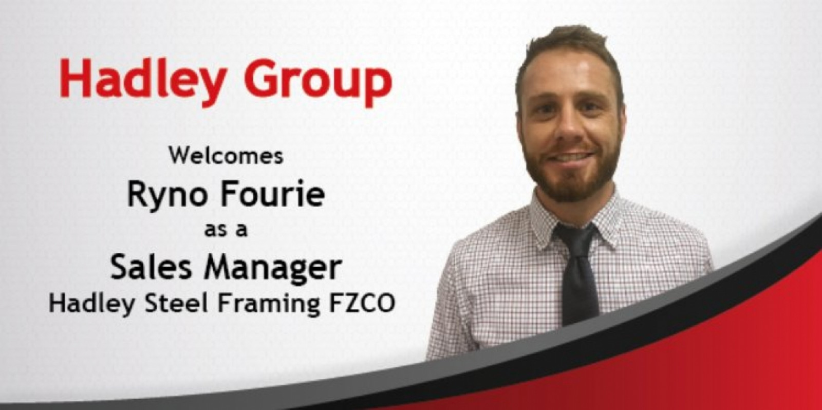 Welcome Ryno Fourie to the Hadley Group!