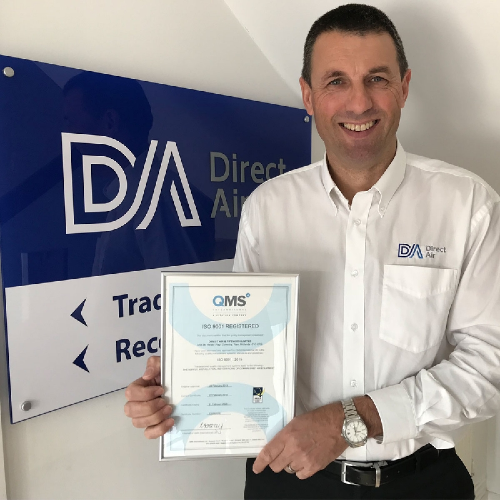Direct Air gains ISO 9001 certification