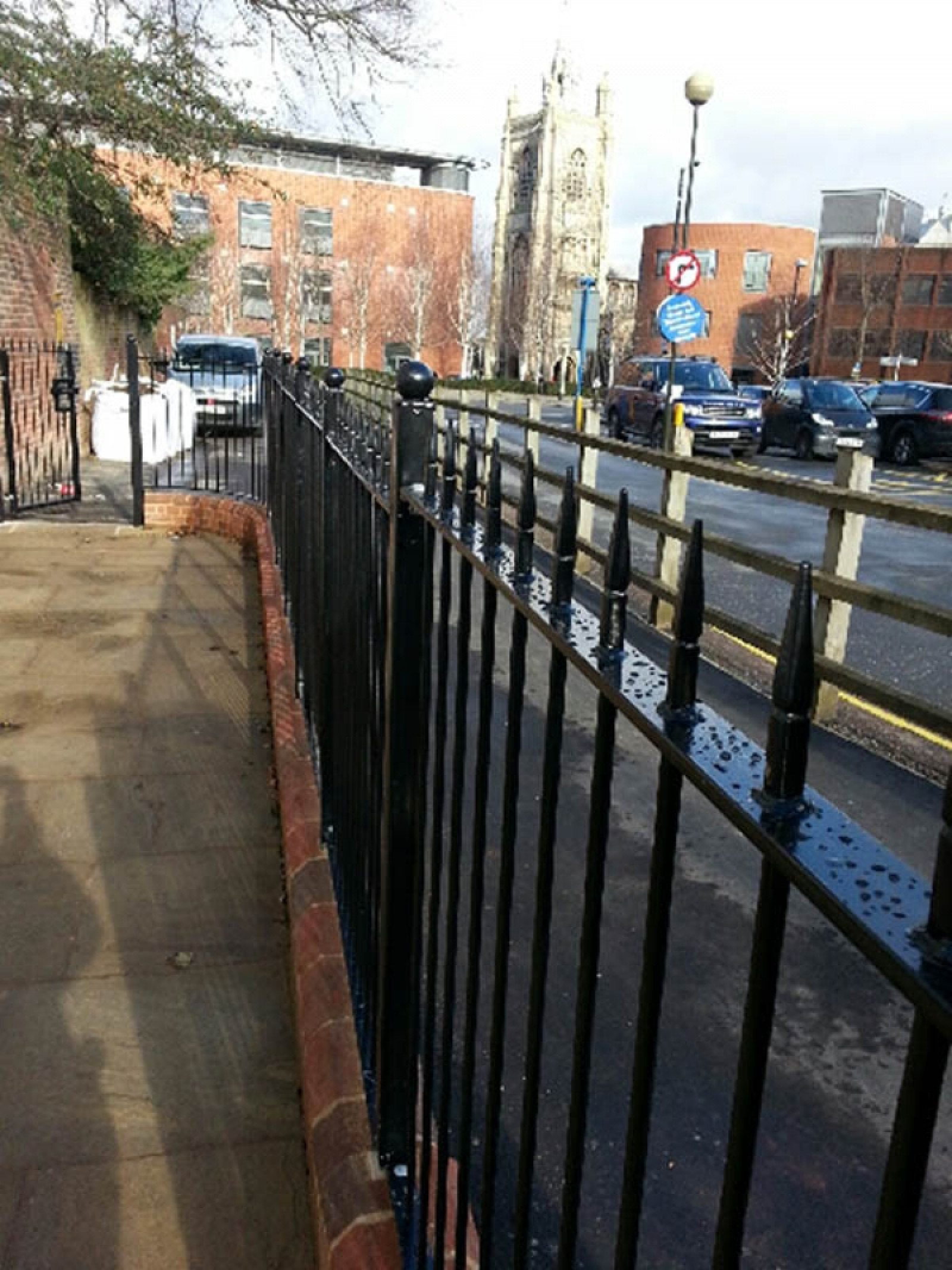 Railings provide edge to Norwich Assembly House tr...