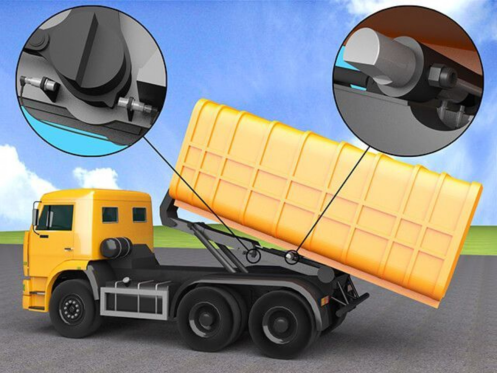 Robust? inductive sensors keep hook-loader trucks?...