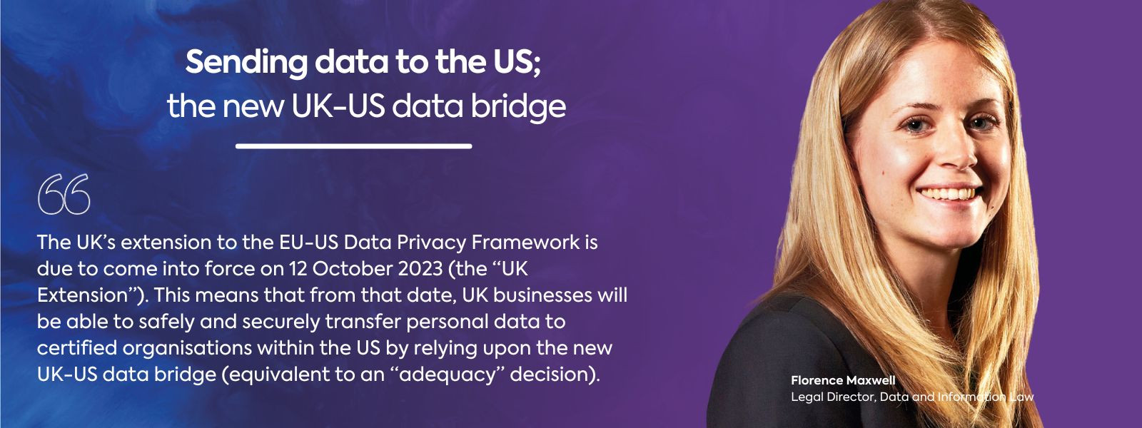 Sending data to the US – the new UK-US data bridge