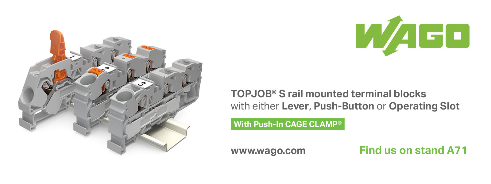 WAGO debuts lever and push-button terminal blocks...