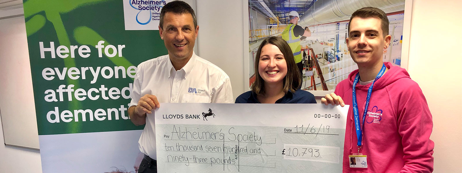Direct Air fundraising for Alzheimer's Society reaches over £10,000