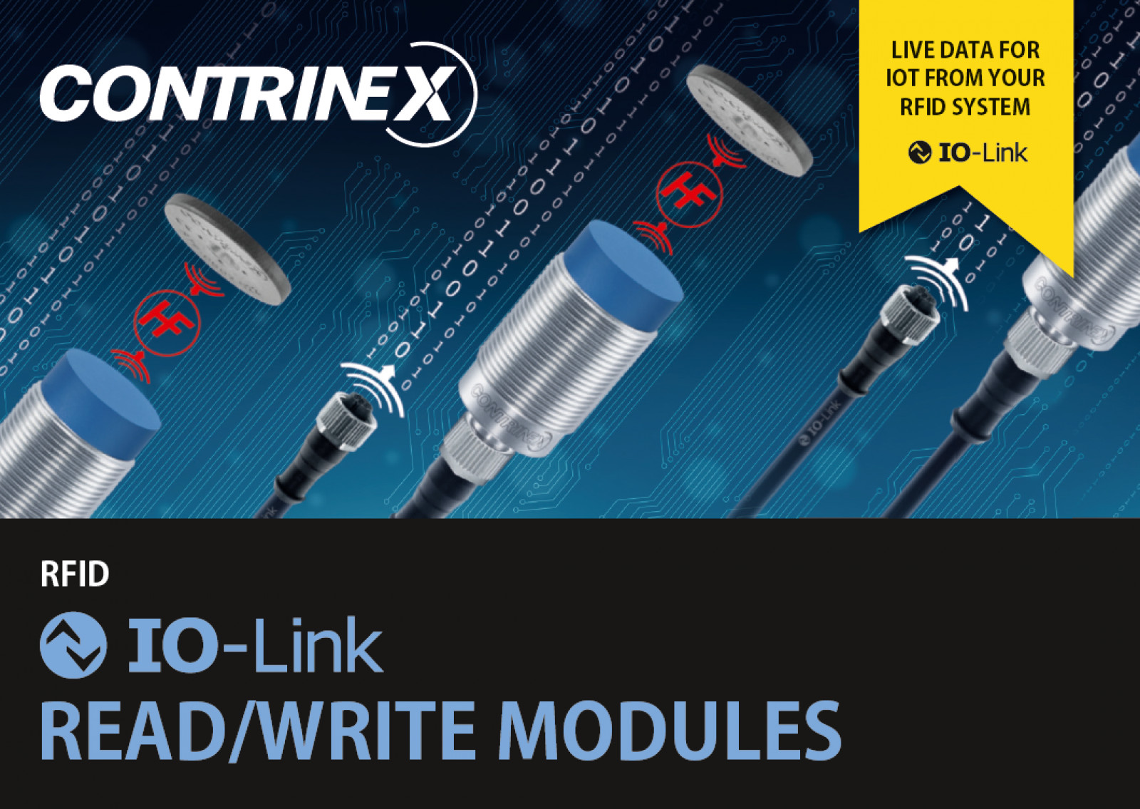Contrinex IO-Link RFID Read/Write modules offer fa...