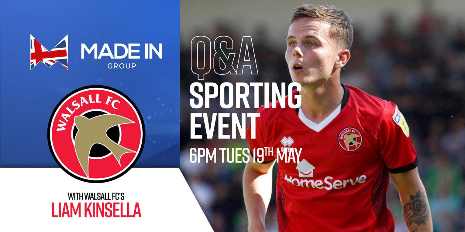 Live sporting evening with Liam Kinsella, Walsall FC