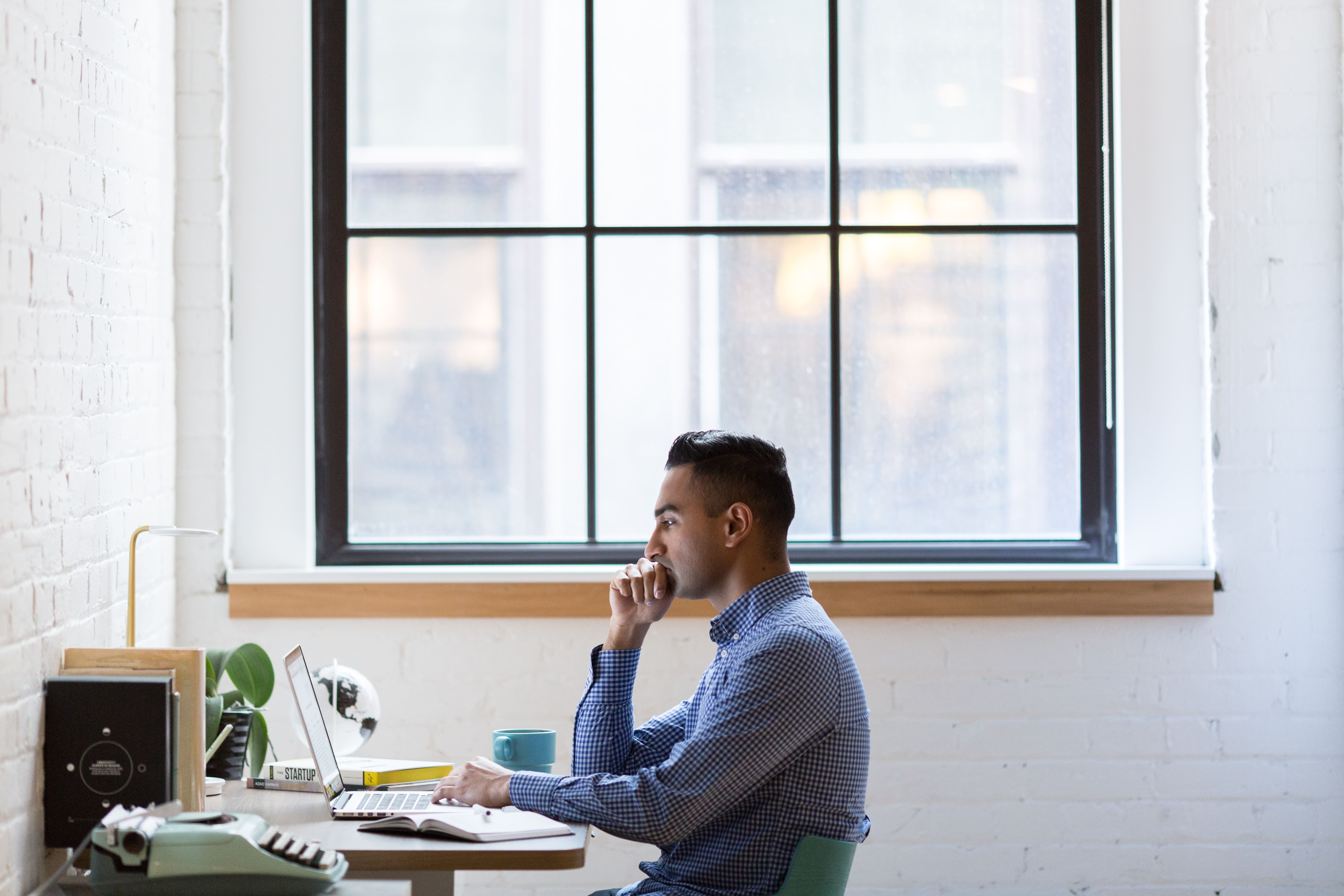 Man sat at desk